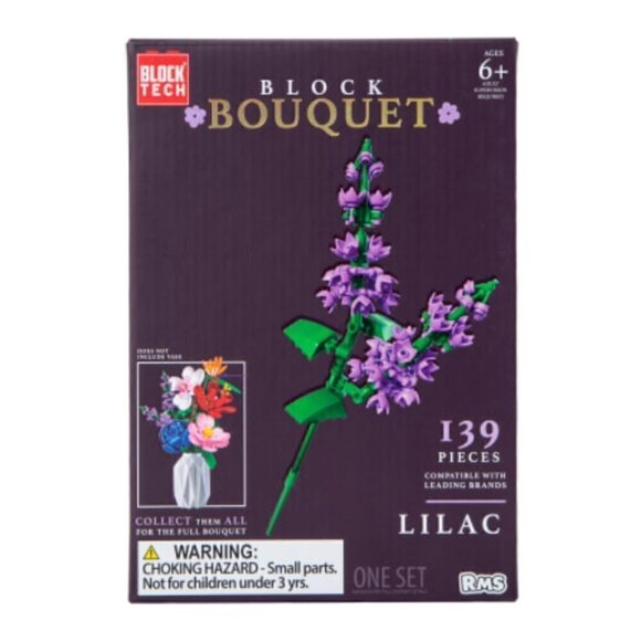 Block Tech Flower Lilac NWT Purple Botanical Faux Plant Puzzle Mother’s Day - Picture 2 of 7